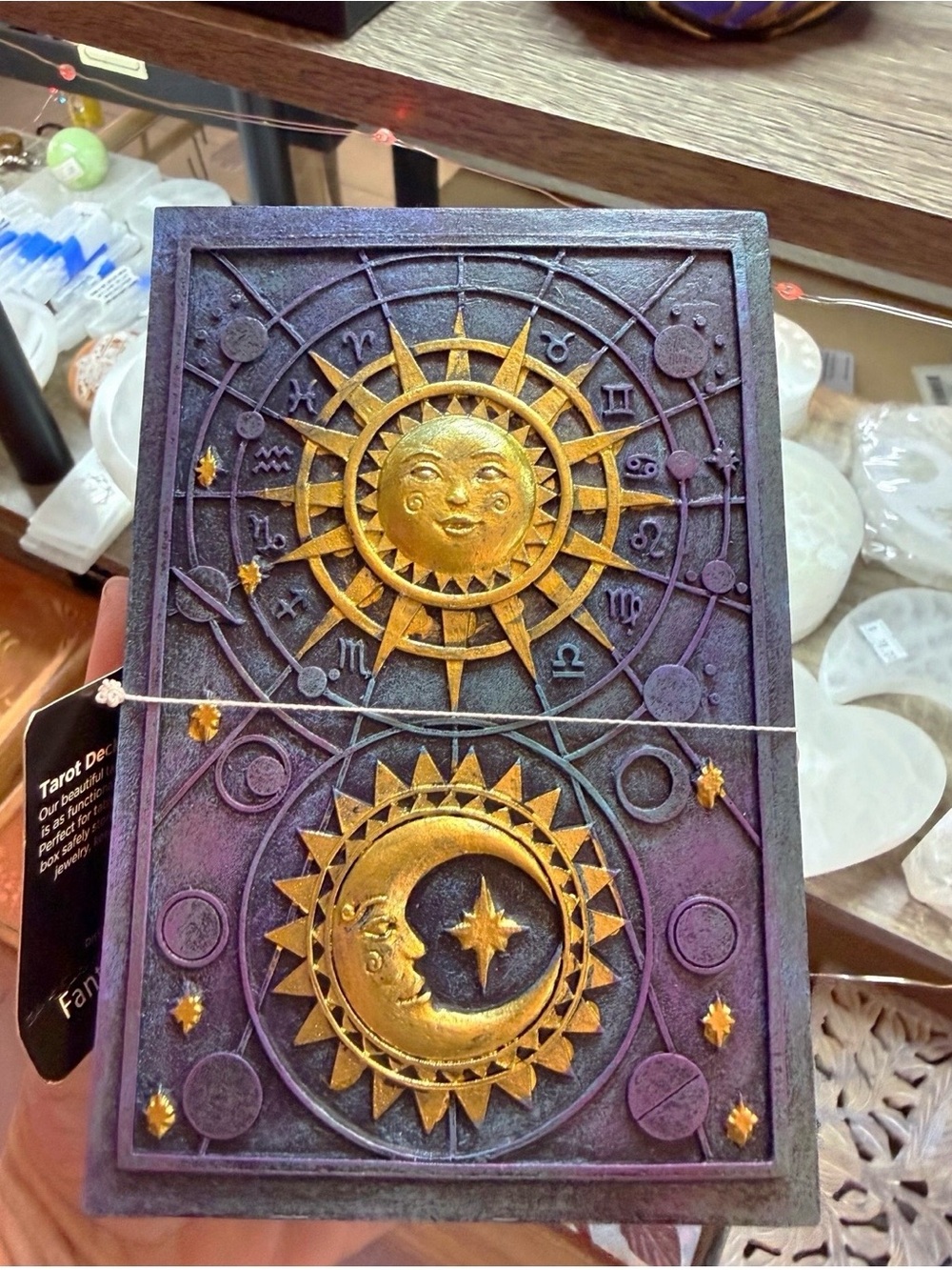 Celestial Sun & Moon tarot card box